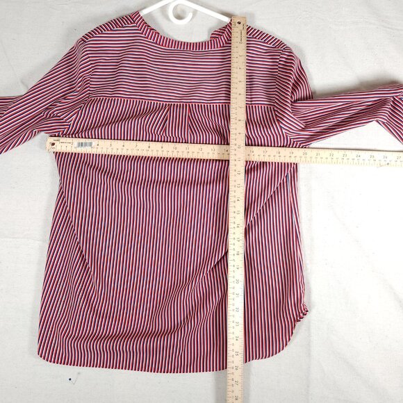 Cabi Franklin Striped Top Womens Pullover Sz M Red White Blue Patriotic Blouse - Picture 5 of 13